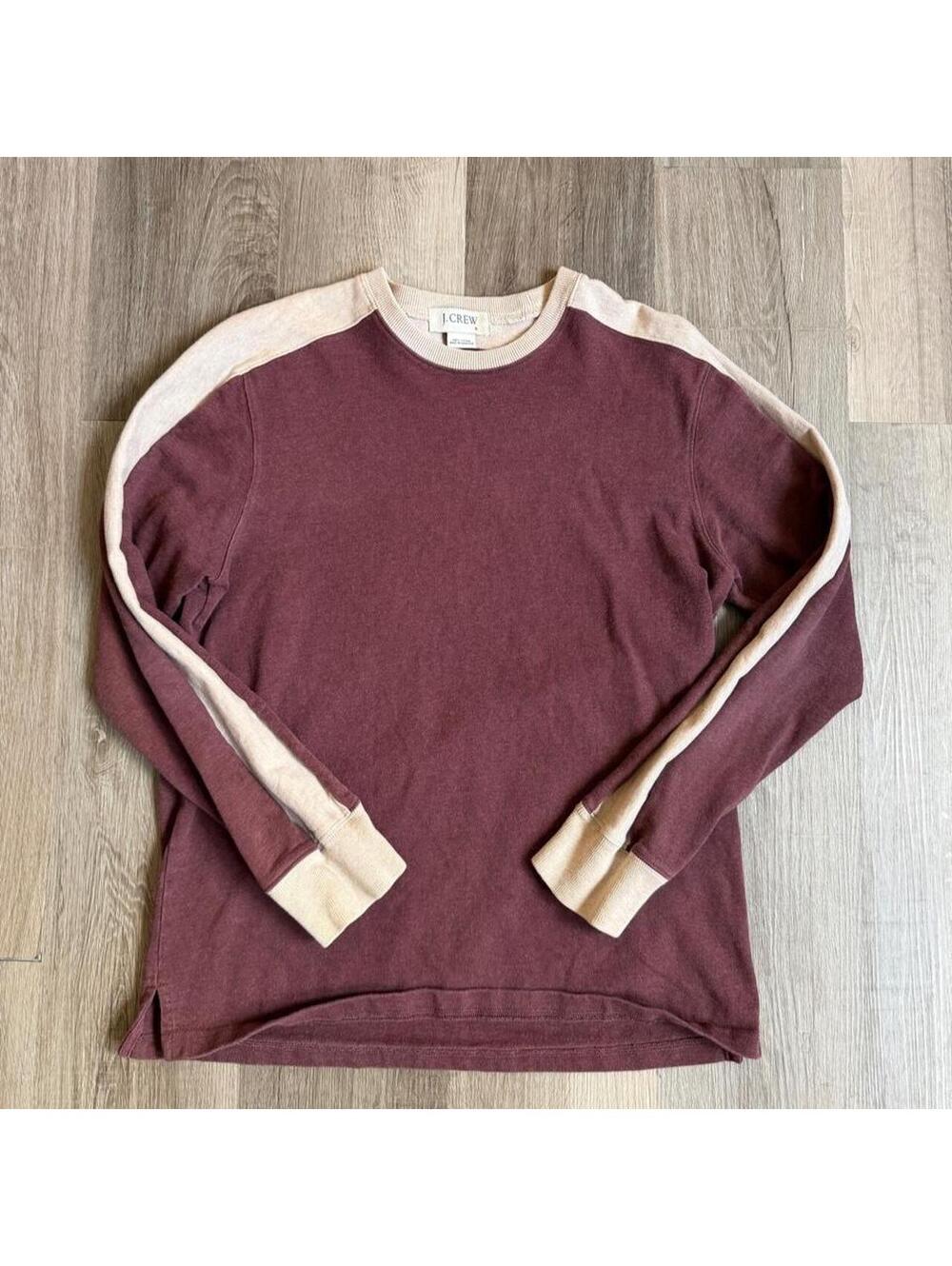 Y2K J Crew burgundy long sleeve shirt, size M #jcrew